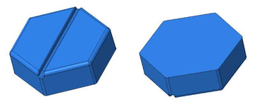 4.6 ml de molde de goma hexágono en blanco - 0