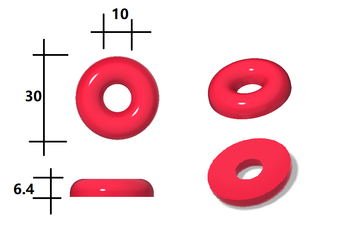 Molde de gommia de silicona de 3 ml de anillo de durazno - 108 cavidades - 0