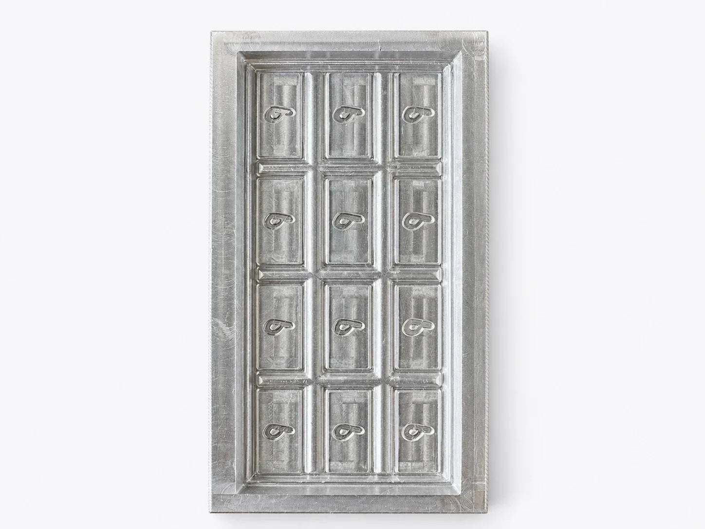 Herramental maestro de aluminio mecanizado de 12 cavidades para fabricar moldes personalizados de policarbonato para chocolate