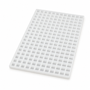 Top view of 2.5mL square gummy mold with 216 cavities