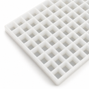 2.5mL square gummy mold with 216 cavities angled view