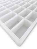 Molde para gomitas rectangular de 20 mL - 119 cavidades - detalle en ángulo