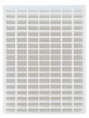 Molde para gomitas rectangular de 20 mL - 119 cavidades - vista superior completa, de silicona, para producción comercial