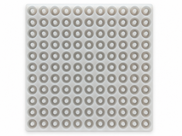 Molde de goma para gomitas con forma de anillo de melocotón de 3,4 ml - 108 cavidades - 0
