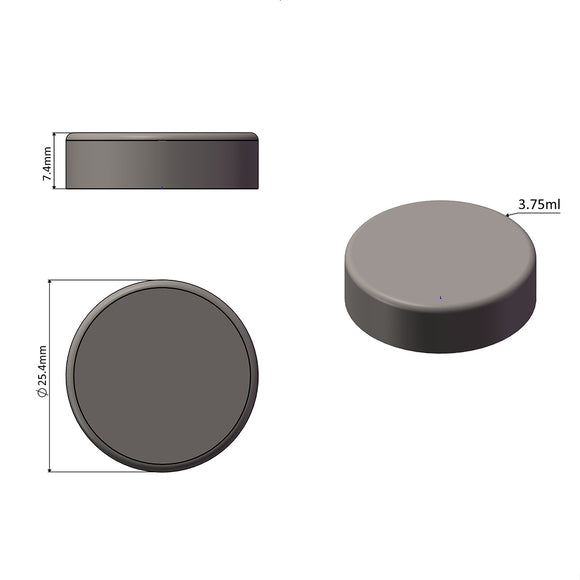 Molde de goma de monedas de 3.75 ml