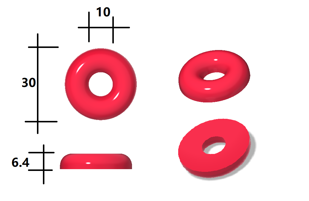 Molde de gommia de silicona de 3 ml de anillo de durazno - 108 cavidades - 0