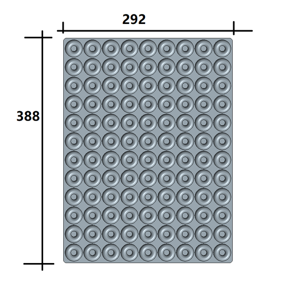 Molde de goma de silicona con anillo de melocotón de 3 ml - 108 cavidades