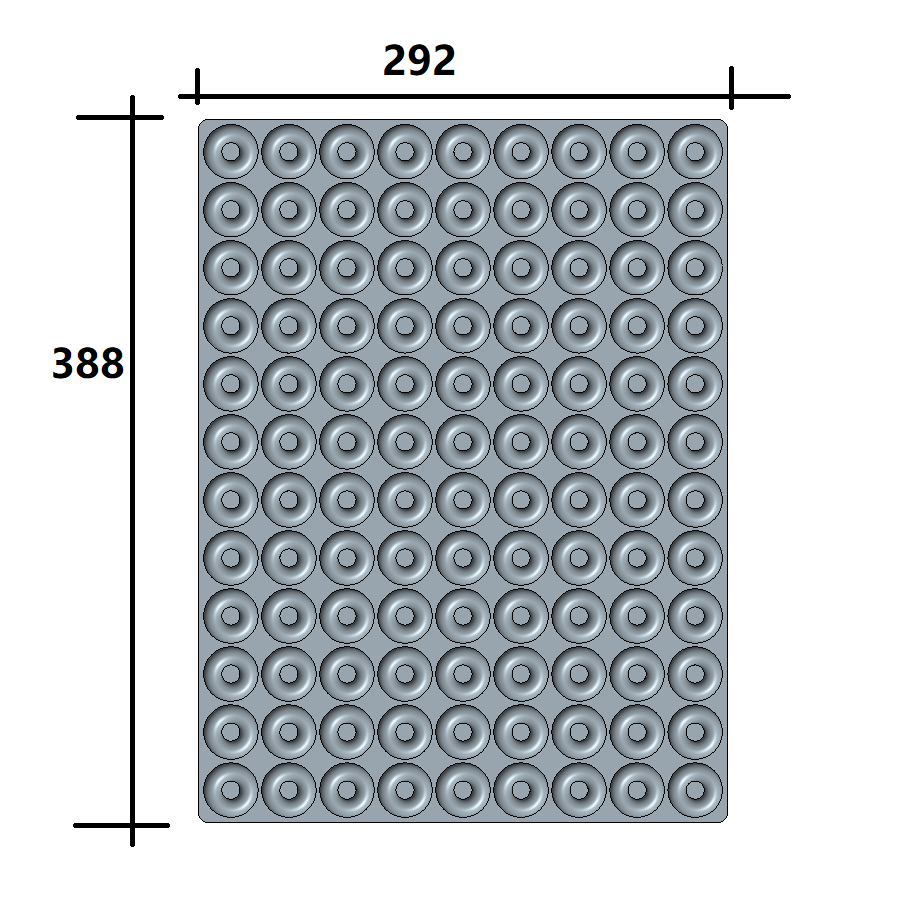 Molde de gommia de silicona de 3 ml de anillo de durazno - 108 cavidades